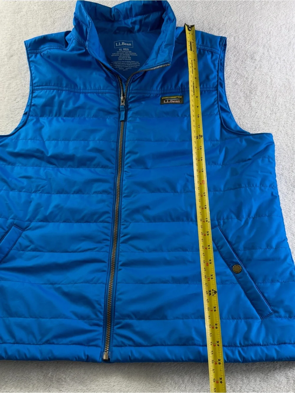 L.L.Bean Mountain Classic Puffer Vest Men XL Blue ColdShield Insulated